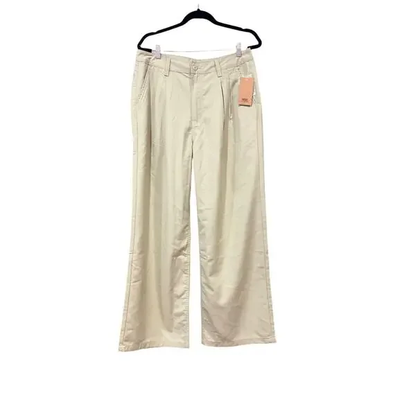 Vans Alder Relaxed Pleated Trousers Women 30 Beige NWT - Picture 4 of 5